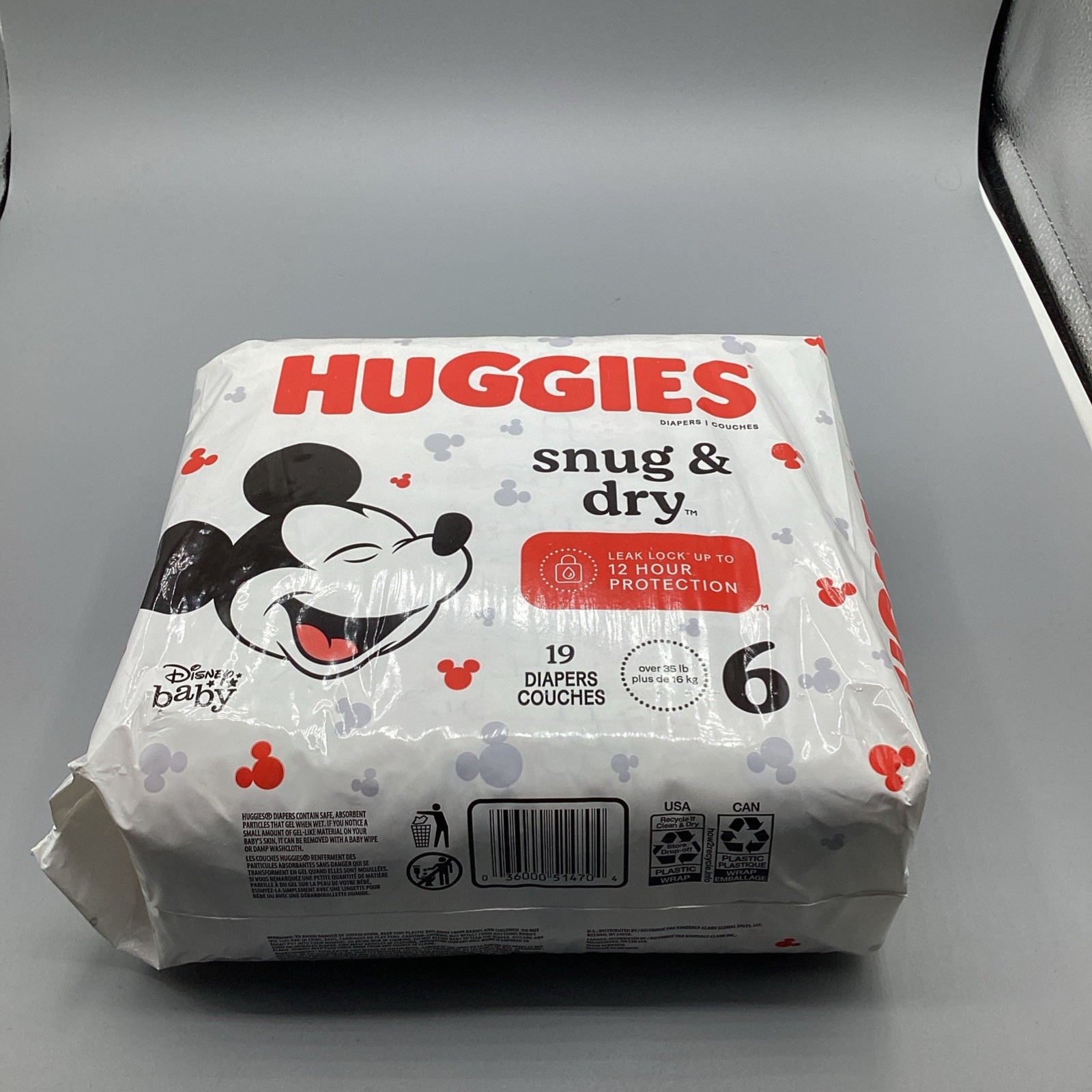 Huggies Snug and Dry Diapers, Size 6, Jumbo Pack, 19 Ct Pack