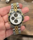 Seiko 7T32-6F39 Panda Dial Chronograph Vintage 1990s Two-Tone