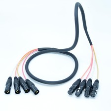 5ft Snake Cables Audio Patch XLR to XLR Cable 4 Channel Connector Digital Spl...