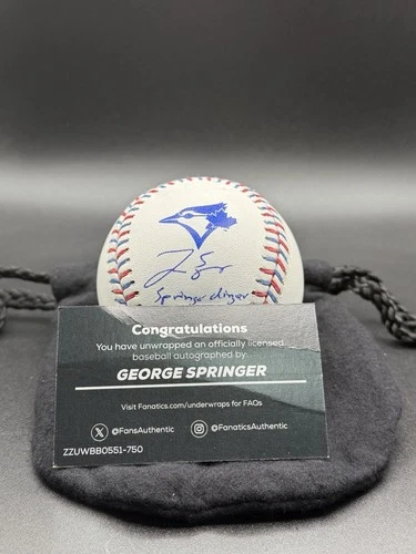 Fanatics Under Wraps Autographed Baseball George Springer "Springer Dingers"