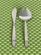 International Silver NORSE Stainless 2pc Serving Set Deluxe Satin Flatware