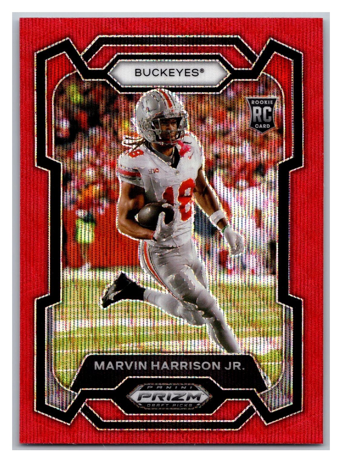 2024 Panini Prizm Draft Picks - Marvin Harrison Jr #104 Red Wave Prizm (RC)