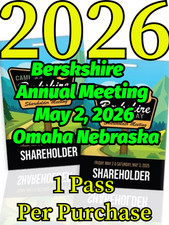 2026 BERKSHIRE HATHAWAY Annual Shareholder Meeting Credential Pass Ticket Entry