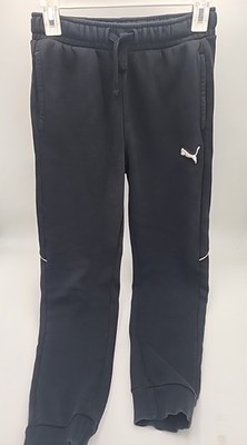 Puma Boys Black  Athletic Jogger Pants Sweatpants Sized L 14-16