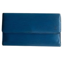 Louis Vuitton Epi Leather Continental Wallet COA Classic Vintage Toledo Blue