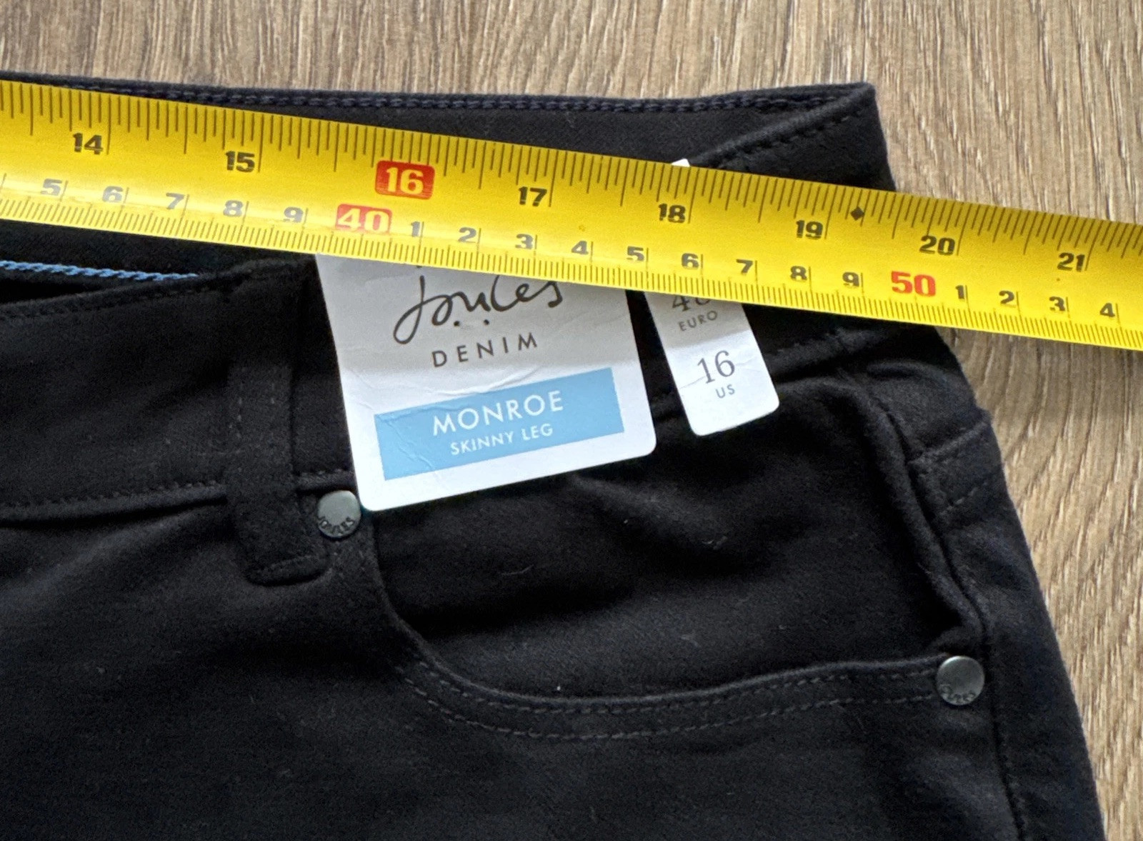 Joules Women  Monroe  Skinny Stretch Jeans -   Black- UK Size 20 image 7