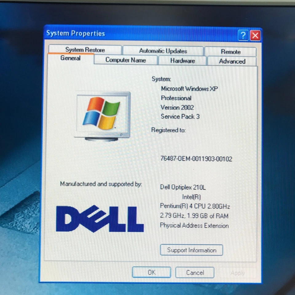 Dell OptiPlex 910L Retro Gaming PC Pentium 4 2.80GHz 2GB RAM (Windows XP Pro) - Image 4 of 4