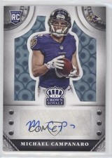 2014 Panini Crown Royale Retail Platinum Pyramid 1/5 Michael Campanaro Auto v7j