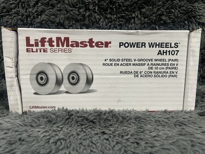 Sliding Gate V-Groove 2 Solid Steel Wheels 4'' LiftMaster Elite AH107 W/ Bearings