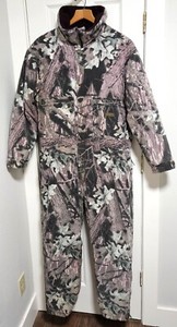 Cabelas Mens L Tall Pink Quilted Coverall Mossy Oak Break Up Thinsulate LiteLoft