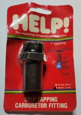 Carburetor Fuel Inlet Repair Fitting Self-Tapping 1" Inlet w/ 3/8" Fuel Line