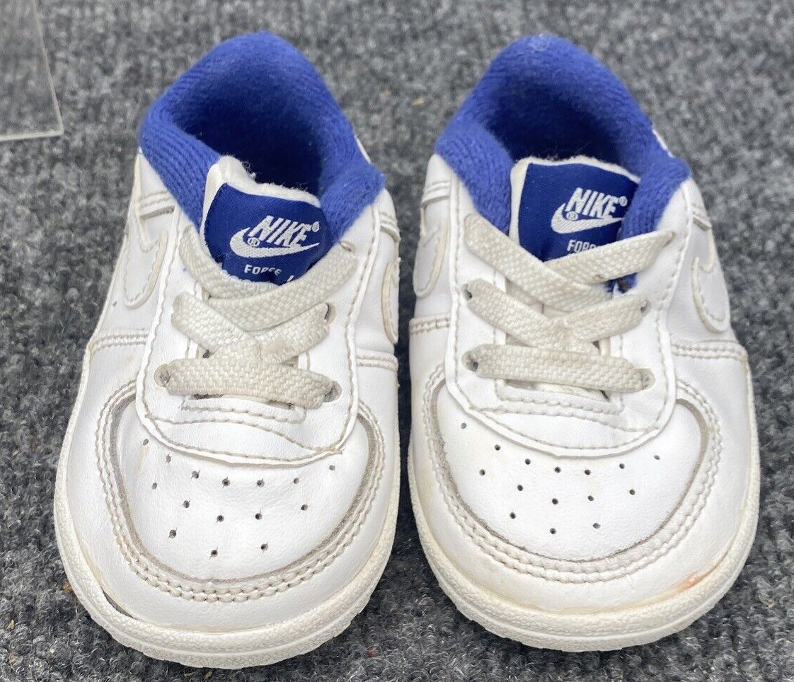 PONY Scarpe da ginnastica Nike Air Force 1 bambino taglia 3C bianche I blu culla CK2201 102