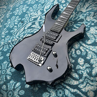 #ad Full Size Black Electric Guitar 24 Fret Rosewood Fretboard Gig Bag Accessories $98.55