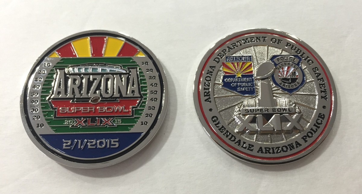Super Bowl XLIX 49 NFL Arizona DPS Police Challenge Coin Patriots