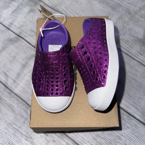 Native 5C Toddler Girls Starfish Bling Slip On Shoes NEW Glitter