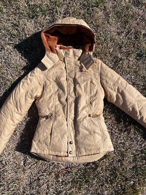 Pepe Jeans Downfeather Jacket Camel/Tan Color Vintage 90s y2k
