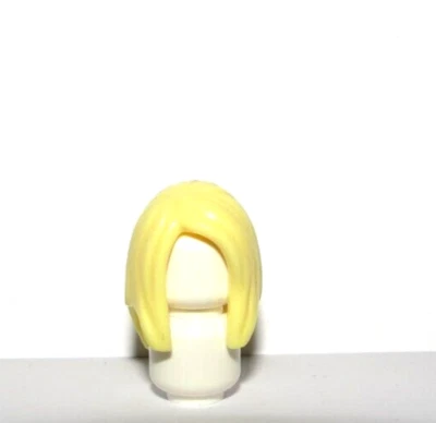 Lego Hair Wig For Female Girl Minifigure Long Straight Yellow Blonde Trendsetter