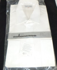 NOS Vtg Hans Kropfl Austrian Made Mens White Cotton Dress Shirt Sz XL 43 cm Neck