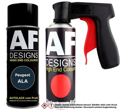 Spraydosen Griff Set für Peugeot ALA Bleu Magellan/D'Arabie Klarlack Handgriff