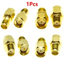 SMA to SMA RP-SMA Male Female RPSMA Jack RF Connector Straight Golden Adapter