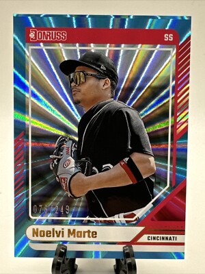 2024 Donruss Noelvi Marte Blue Lazer # d /249 Cincinnati Reds