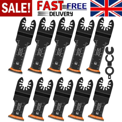 QNGENET 10PCS OSCILLATING MULTI TOOL BLADE SAW BLADES WOOD METAL CUTTER FOR DEWALT UK