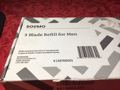 Solimo 3-Blade Razor Refills for Men, 8 Refills (Fits Solimo Razor ...