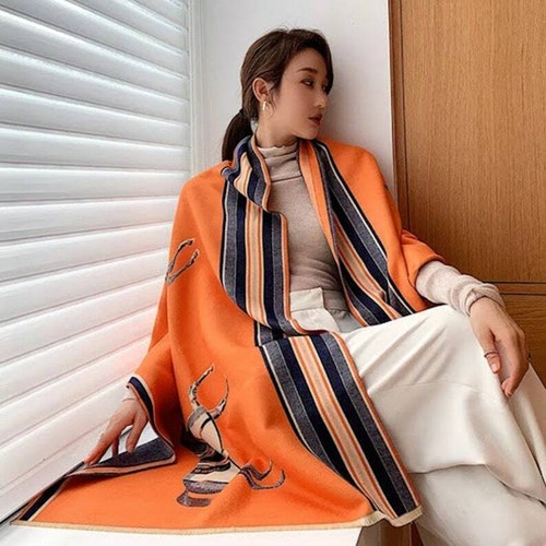 Damenmode Kaschmirimitat langer Schal Buchstabe Winter warm Schal 190*60cm - Bild 24 von 24