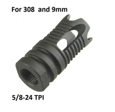 All Steel 5/8x24 TPI Muzzle Brake Compensator For 308 762