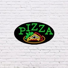 LED Pizza  Light-up Sign  15"H x 27"W x 2"D