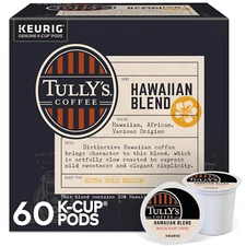 Coffee Hawaiian Blend, Keurig Single Serve K-Cup Pods, Medium Roast, 60 Count, (