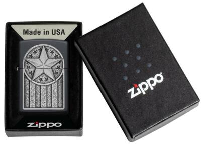 Zippo Windproof Emblem Lighter With Star On Stars & Stripes, 49639 