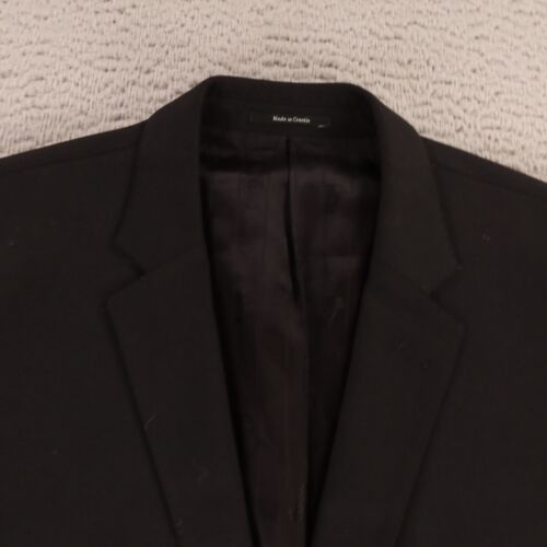 Versace Jacket XL Black Worsted Wool Serge Twill Blazer Sport Coat Nordstrom 46R - Picture 2 of 16