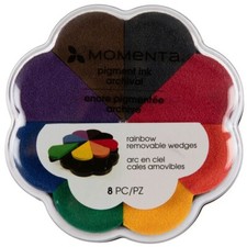 Momenta RAINBOW Removable Wedges Pigment Ink Pad Archival NEW 8 Colors