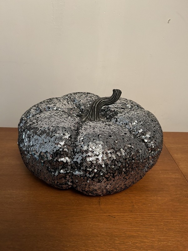 Bella Lux LARGE Silver Sequence Pumpkin