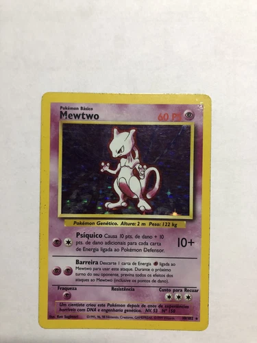 1999 Pokemon Mewtwo Holo 10/102 MP
