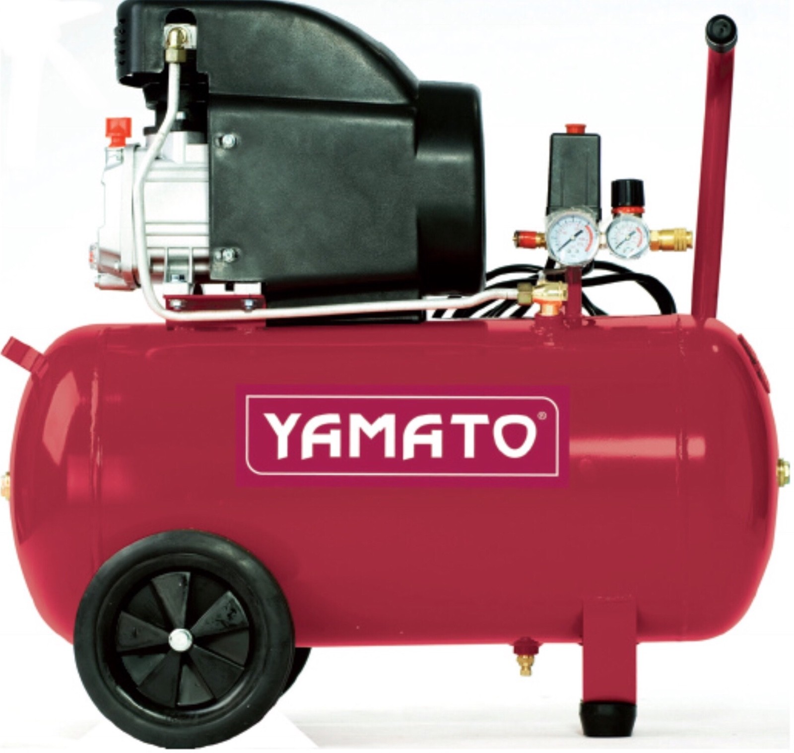 YAMATO COMPRESSORE CARRELLATO COASSIALE 24 LITRI 2 HP 8 BAGNO OLIO FI92847