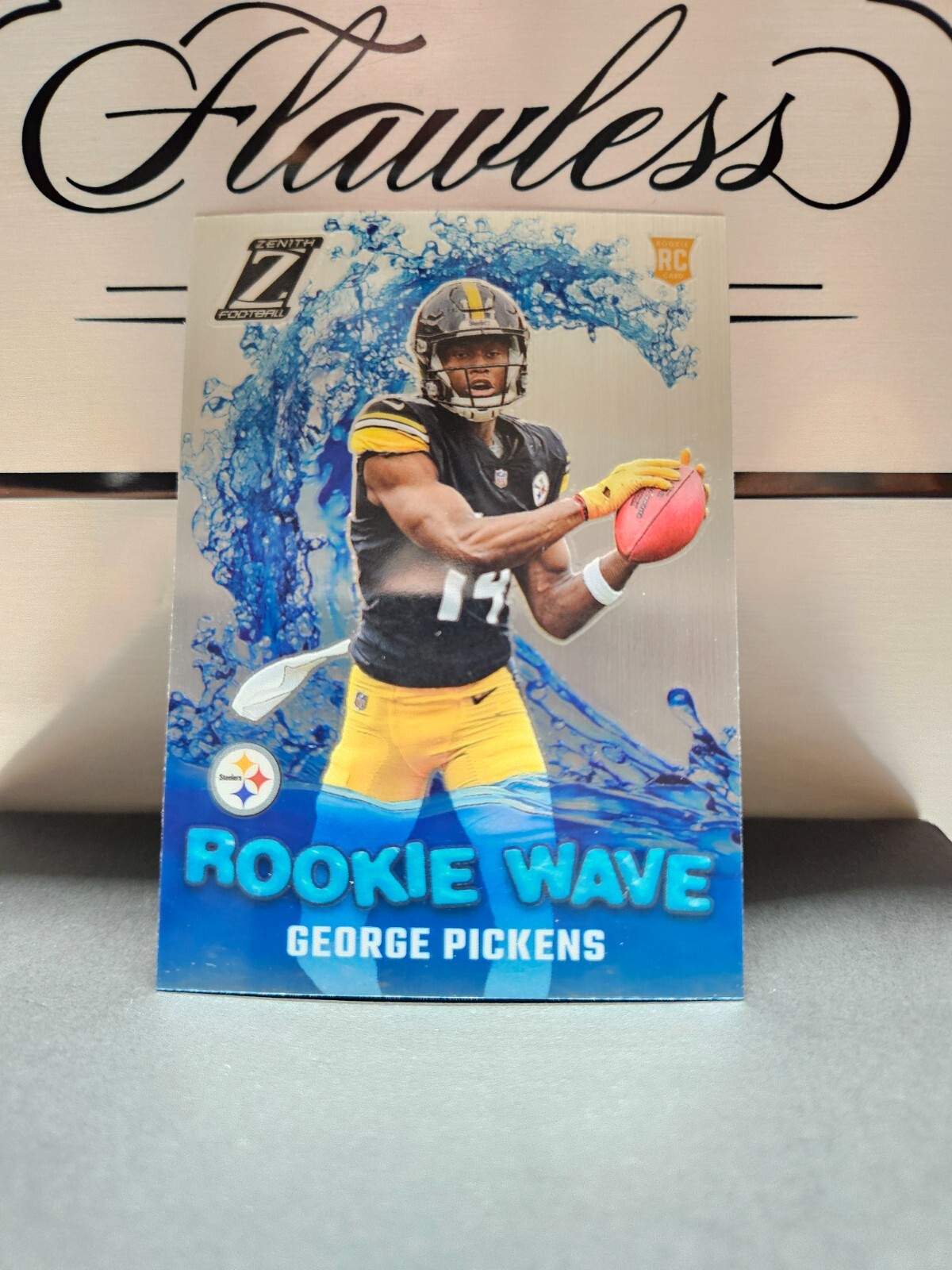 2022 Panini Zenith Rookie Wave George Pickens sharp card #RW-GP SP Silver Holo