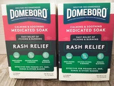 Domeboro RASH RELIEF 12 Powder Packets each ( 2pk bundle)  