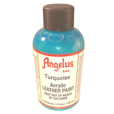 Angelus Acryl Lederfarbe Türkis Farbe Kleidung Gürtel Schuhe 118 ml Neu