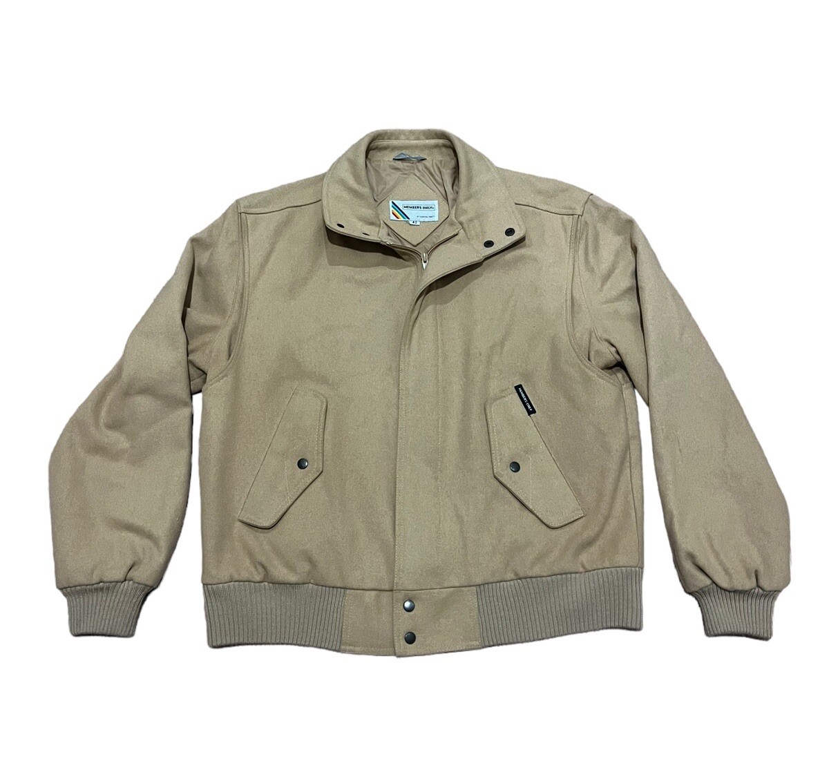 Vintage Members Only Wool Jacket Men's Sz 42 Bomber Full Zip Coat