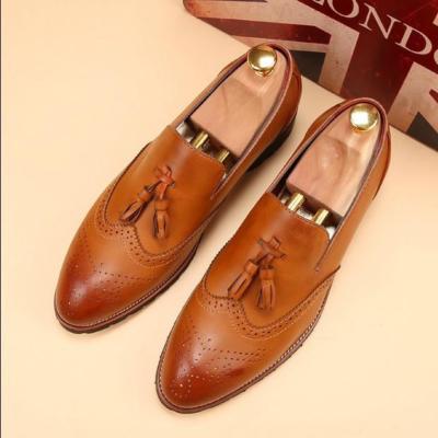 Handmade Men Wingtip brogue Tassels 