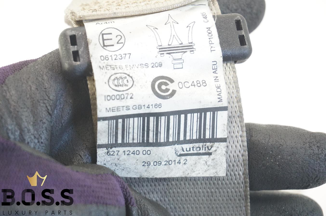 14-17 Maserati Ghibli Rear Left / Right Seatbelt Seat Belt Retractor Black OEM