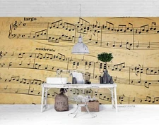 3D Retro Music Wallpaper Wall Mural Removable Self-adhesive Sticker 723