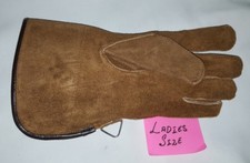 Neuf Fauconnerie Gant Simple Couche Femmes Paume Cuir Daim 12 " ( Sablé Marron)