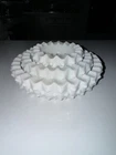 Vintage Fenton Milk Glass Hobnail 3 Piece Stacking Round Ashtray VTG Set Of 3