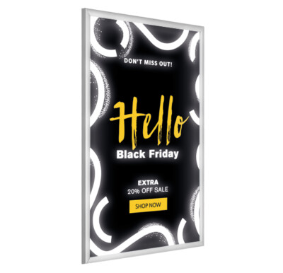 Snapframe Edgelit beleuchtet - extra dünnes LED Einzelhandelsdisplay einseitiges Poster