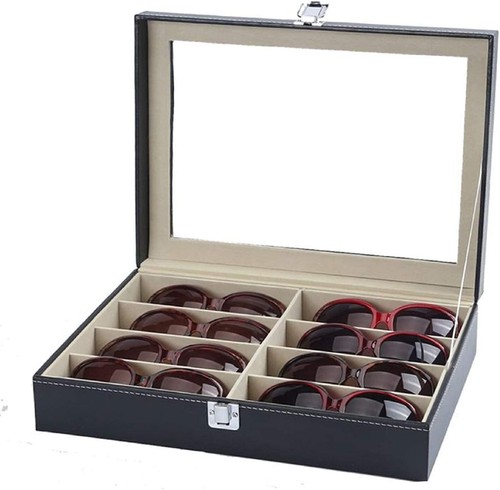 8 Grids Eyeglass Sunglasses Glasses Storage Case Display Shop Box Case UK - Picture 3 of 12