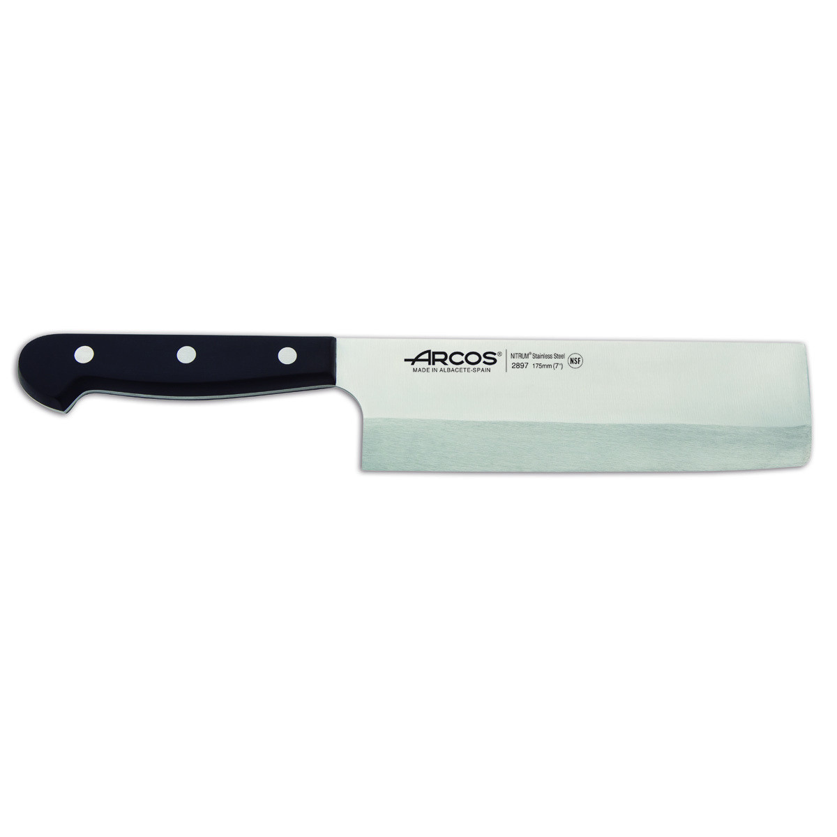 Cuchillo Usuba Arcos Universal 289704 De Acero Nitrum, Con Mango De Polioximetil