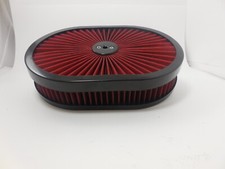 12 Black Super Flow Oval Air Cleaner Set With Washable Element 12 Black Super Flow Oval Air Cleaner Set With Washable Element